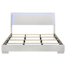  Coaster Furniture Felicity 203500KE Wood Eastern King LED Panel Bed - White High Gloss IMAGE 3