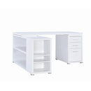  Coaster Furniture Yvette 800516 60-inch 3-Drawer L-Shape Computer Desk - White IMAGE 2