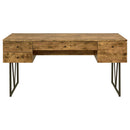  Coaster Furniture Analiese 800999 63-inch 4-Drawer Writing Desk - Rustic Nutmeg IMAGE 3