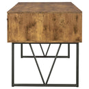  Coaster Furniture Analiese 800999 63-inch 4-Drawer Writing Desk - Rustic Nutmeg IMAGE 4