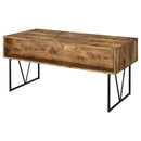  Coaster Furniture Analiese 800999 63-inch 4-Drawer Writing Desk - Rustic Nutmeg IMAGE 7