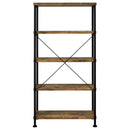  Coaster Furniture Analiese 801542 63-inch 4-shelf Bookshelf - Rustic Nutmeg IMAGE 5