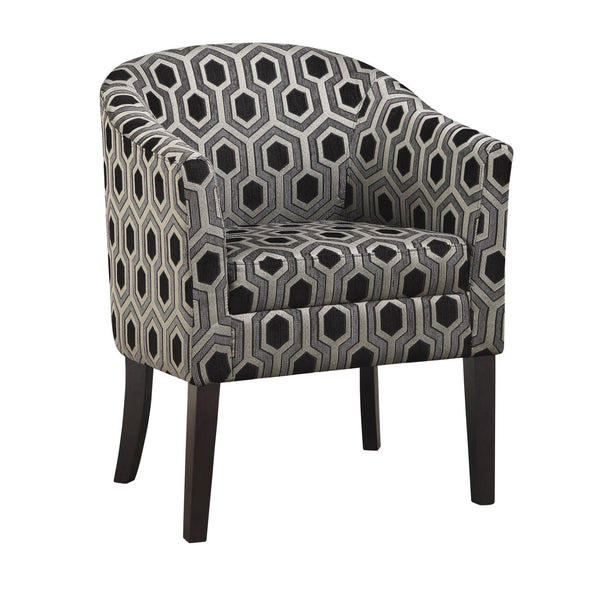  Coaster Furniture Jansen 900435 Upholstered Accent Club Chair - Grey and Black IMAGE 1