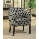  Coaster Furniture Jansen 900435 Upholstered Accent Club Chair - Grey and Black IMAGE 2