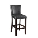  Coaster Furniture Alberton 100056 Leatherette Upholstered Bar Chair - Black (Set of 2) IMAGE 1