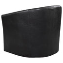  Coaster Furniture Turner 902098 Upholstered Barrel Back Swivel Chair - Dark Brown IMAGE 4