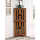  Coaster Furniture Coreosis 950185 4-door Wood Corner Curio Cabinet - Golden Brown IMAGE 5