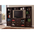  Coaster Furniture Lewes 700882 4-shelf Engineered Wood Media Tower - Cappuccino IMAGE 7