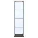  Coaster Furniture Bellatrix 950172 4-shelf Clear Glass Curio Cabinet - Cappuccino IMAGE 6