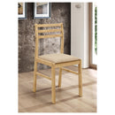  Coaster Furniture Bucknell 130006 3-piece Round Drop Leaf Dining Table Set - Natural IMAGE 16