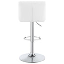  Coaster Furniture Berrington 100424 Upholstered Adjustable Bar Stool - White (Set of 2) IMAGE 6