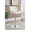  Coaster Furniture Berrington 100424 Upholstered Adjustable Bar Stool - White (Set of 2) IMAGE 8