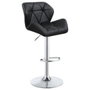  Coaster Furniture Berrington 100425 Upholstered Adjustable Bar Stool - Black (Set of 2) IMAGE 2