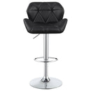  Coaster Furniture Berrington 100425 Upholstered Adjustable Bar Stool - Black (Set of 2) IMAGE 3