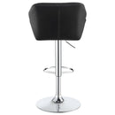  Coaster Furniture Berrington 100425 Upholstered Adjustable Bar Stool - Black (Set of 2) IMAGE 6