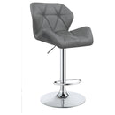  Coaster Furniture Berrington 100426 Upholstered Adjustable Bar Stool - Grey (Set of 2) IMAGE 1