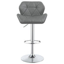  Coaster Furniture Berrington 100426 Upholstered Adjustable Bar Stool - Grey (Set of 2) IMAGE 3