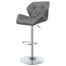  Coaster Furniture Berrington 100426 Upholstered Adjustable Bar Stool - Grey (Set of 2) IMAGE 4
