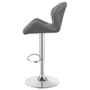  Coaster Furniture Berrington 100426 Upholstered Adjustable Bar Stool - Grey (Set of 2) IMAGE 5