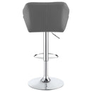  Coaster Furniture Berrington 100426 Upholstered Adjustable Bar Stool - Grey (Set of 2) IMAGE 6