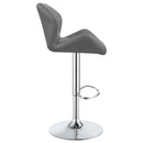  Coaster Furniture Berrington 100426 Upholstered Adjustable Bar Stool - Grey (Set of 2) IMAGE 7