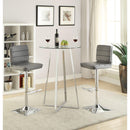  Coaster Furniture Zanella 100026 Round 30-inch Glass Top Bistro Bar Table - Chrome IMAGE 3