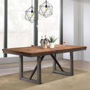  Coaster Furniture Spring Creek 106581 77-inch Extension Dining Table - Natural Walnut IMAGE 3