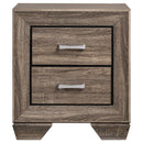  Coaster Furniture Kauffman 204192 2-Drawer Nightstand - Washed Taupe IMAGE 2