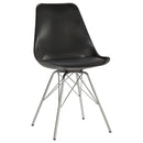  Coaster Furniture Juniper 102682 Polypropylene Dining Side Chair - Black (Set of 2) IMAGE 1