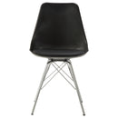  Coaster Furniture Juniper 102682 Polypropylene Dining Side Chair - Black (Set of 2) IMAGE 2
