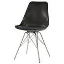  Coaster Furniture Juniper 102682 Polypropylene Dining Side Chair - Black (Set of 2) IMAGE 3
