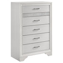  Coaster Furniture Miranda 205115 5-Drawer Bedroom Chest - White IMAGE 1