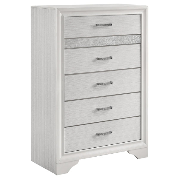  Coaster Furniture Miranda 205115 5-Drawer Bedroom Chest - White IMAGE 1
