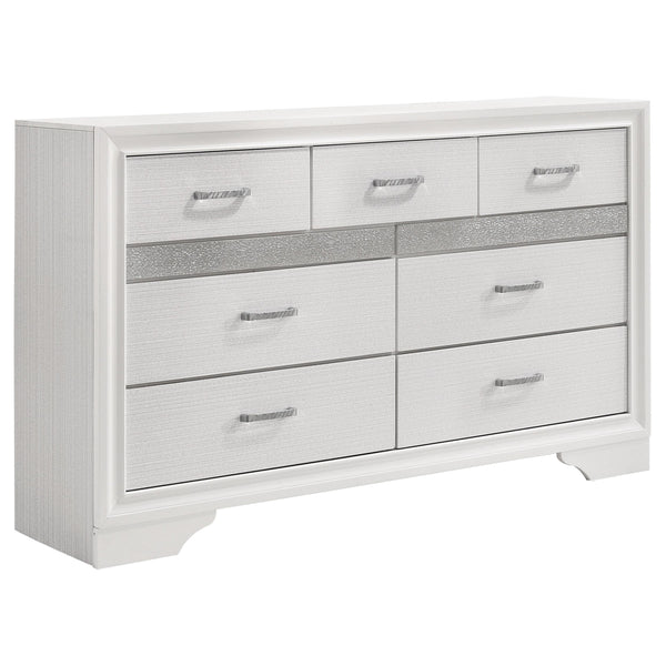  Coaster Furniture Miranda 205113 7-Drawer Dresser - White IMAGE 1