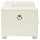  Coaster Furniture Chaviano 505393 Upholstered Track Arm Accent Chair - Pearl White IMAGE 6