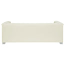  Coaster Furniture Chaviano 505391 Upholstered Track Arm Sofa - Pearl White IMAGE 5