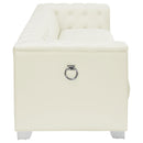  Coaster Furniture Chaviano 505391 Upholstered Track Arm Sofa - Pearl White IMAGE 6