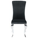  Coaster Furniture Betty 105072 Velvet Upholstered Dining Side Chair - Black (Set of 4) IMAGE 2