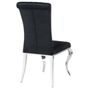  Coaster Furniture Betty 105072 Velvet Upholstered Dining Side Chair - Black (Set of 4) IMAGE 6