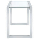  Coaster Furniture Hartford 800746 47-inch Glass Top Writing Desk - Chrome IMAGE 4