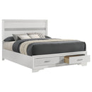  Coaster Furniture Miranda 205111Q 51-inch Wood Queen Storage Panel Bed - White IMAGE 2