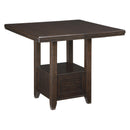  Signature Design by Ashley Haddigan Counter Height Dining Table with Pedestal Base D596-42 IMAGE 2