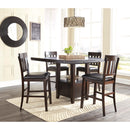  Signature Design by Ashley Haddigan Counter Height Dining Table with Pedestal Base D596-42 IMAGE 3