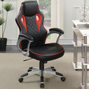  Coaster Furniture Lucas 801497 Upholstered Adjustable Home Office Desk Chair - Black IMAGE 7