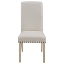  Coaster Furniture Salem 190152 Fabric Upholstered Dining Side Chair - Beige (Set of 2) IMAGE 2