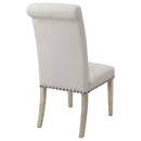  Coaster Furniture Salem 190152 Fabric Upholstered Dining Side Chair - Beige (Set of 2) IMAGE 6