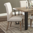  Coaster Furniture Salem 190152 Fabric Upholstered Dining Side Chair - Beige (Set of 2) IMAGE 8