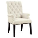  Coaster Furniture Alana 190163 Fabric Upholstered Dining Arm Chair - Beige IMAGE 1