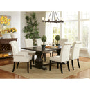  Coaster Furniture Alana 190163 Fabric Upholstered Dining Arm Chair - Beige IMAGE 9