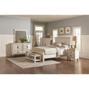  Coaster Furniture Franco 205334 Dresser Mirror - Distressed White IMAGE 3